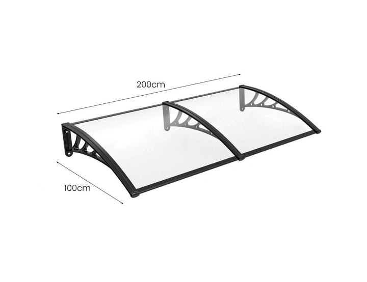 Ficus Polycarbonate Canopy Awning For Windows And Doors, Size: 1.2 x 1m,