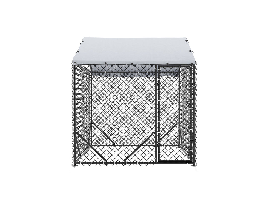 Outdoor Dog Run With One Cover - 196x196x230cm, Upgraded Mesh and Frame for Extended Durability, ,