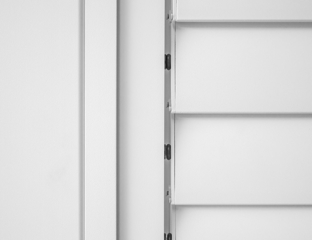 Baltic Wall Mounted Pergola Shutter Sliding Door, Size: 1.756m, Colour: White