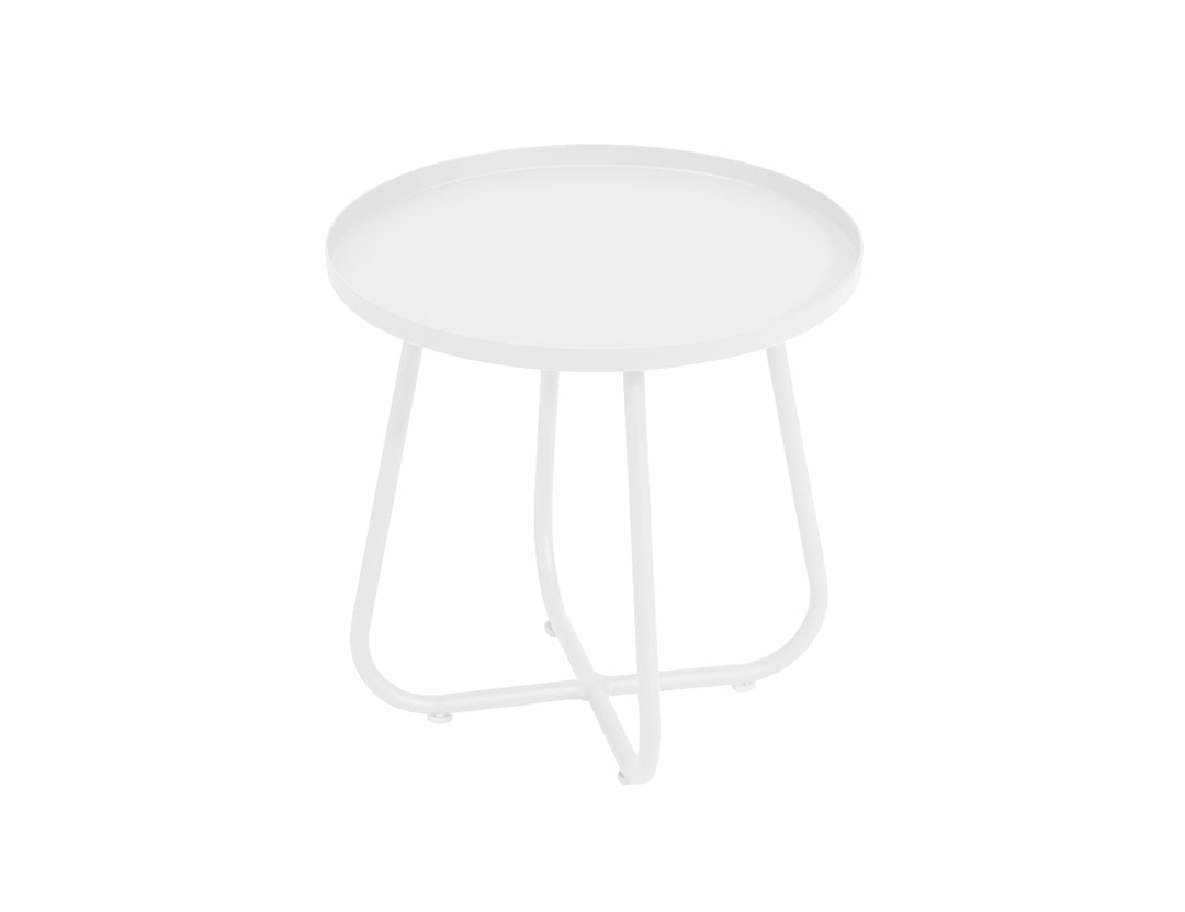 Petrel Aluminium Outdoor Side Table, Colour: White,