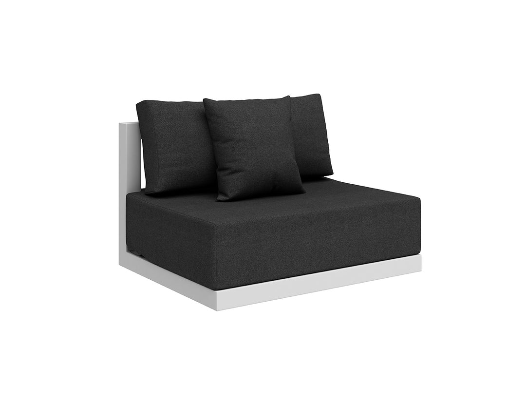 Ibis 2.0 Oversized Outdoor Centre Sofa, Colour: Grey Frame / Grey Fabric,