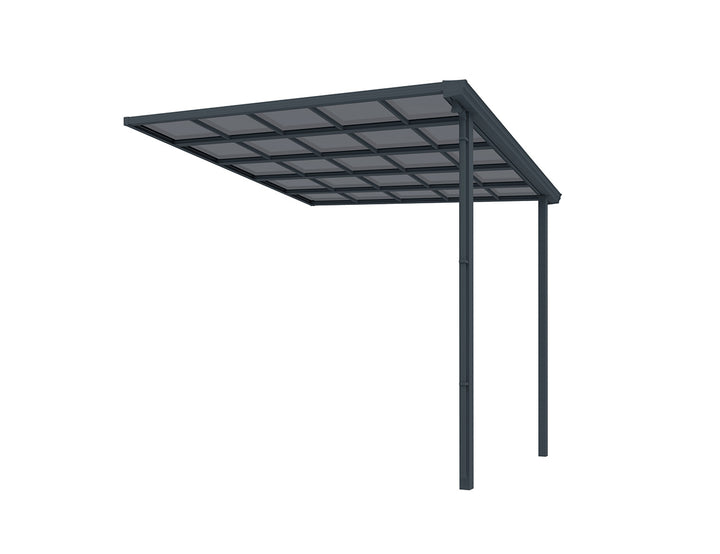 Urban Wall Mounted Patio Cover Collection, Size: 3 x 3m, Colour: White / Light Grey
