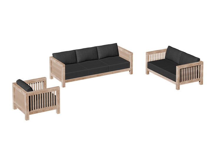 Cardrona Teak Three Seater Sofa, ,