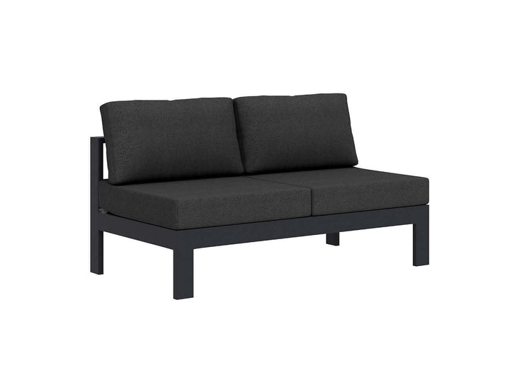 Sandpiper 2.0 Outdoor Armless Loveseat, Colour: Grey,