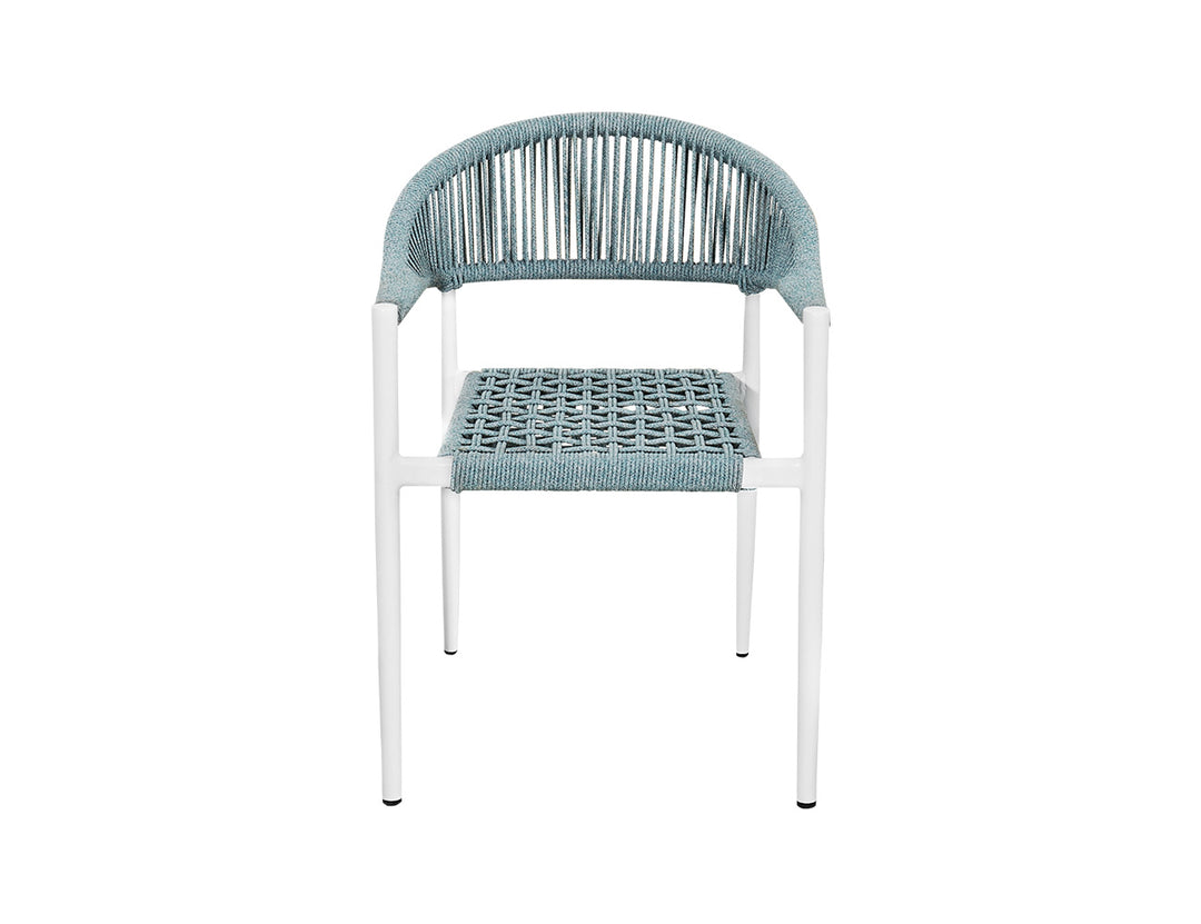 Magpie Aluminium And Rattan Dining Chair, Colour: White,