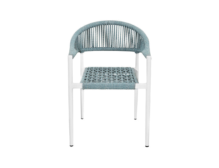 Magpie Aluminium And Rattan Dining Chair, Colour: White,