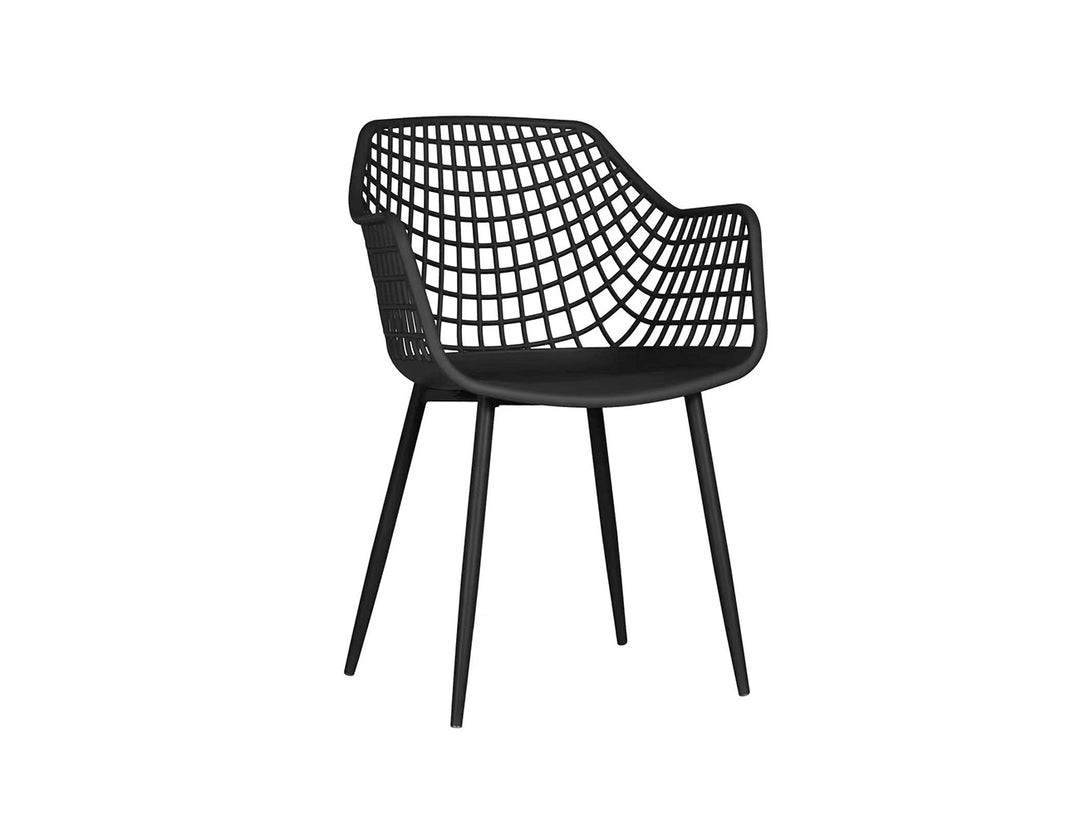 Ava Outdoor Dining Armchair, Colour: Black,