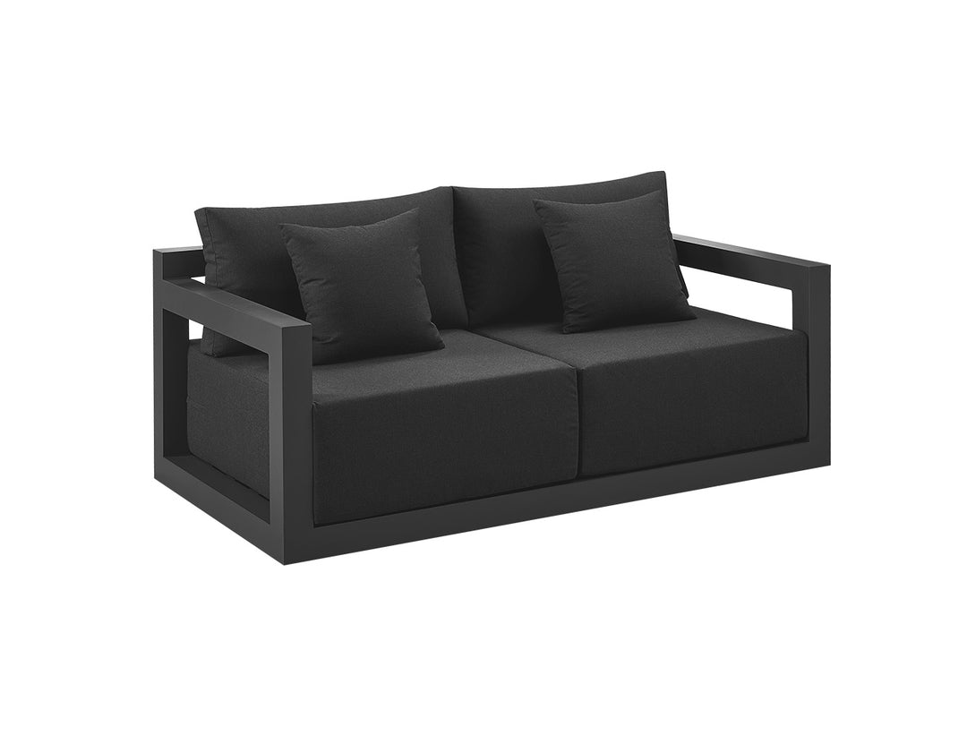 Ibis 2.0 Oversized Outdoor Loveseat, Colour: Grey Frame / Grey Fabric,