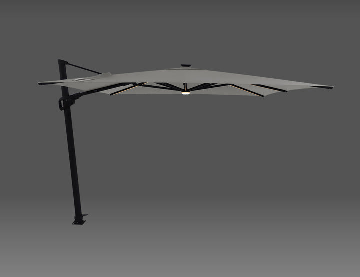 Agave 3m Square Cantilever Umbrella, Colour: Black,
