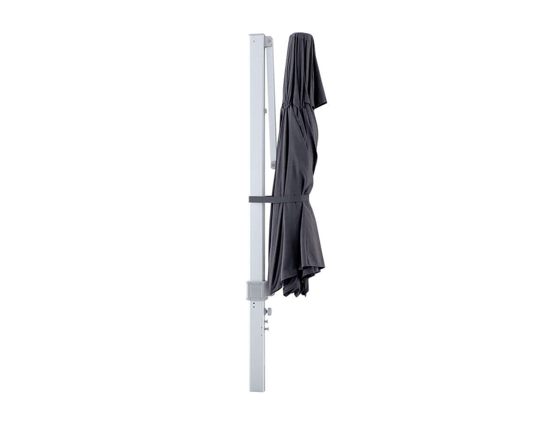 Alabaster 4m Round Cantilever Umbrella, Colour: Dark Grey,