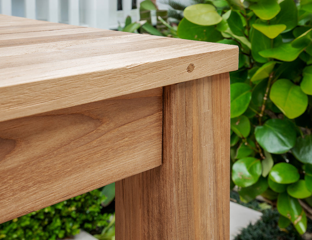Teak Rectangular Counter Height Table, ,