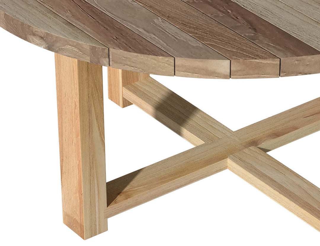 Oasis Teak Round Dining Table 150cm, ,