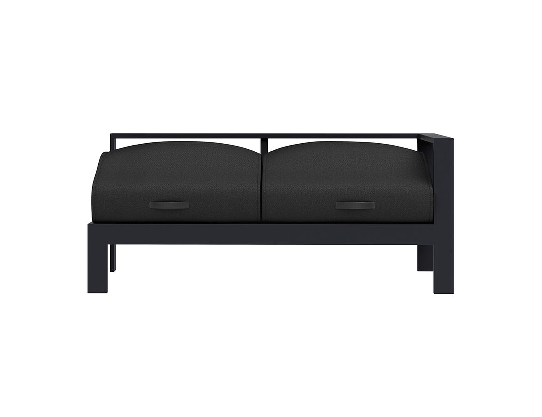 Sandpiper 2.0 Outdoor Sectional Left Arm Loveseat, Colour: Charcoal Grey,