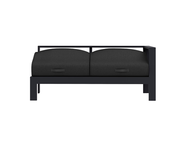 Sandpiper 2.0 Outdoor Sectional Left Arm Loveseat, Colour: Charcoal Grey,