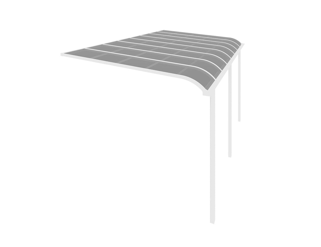 Country Wall Mounted Patio Cover Collection, Size: 5 x 3m, Colour: White - Light Grey
