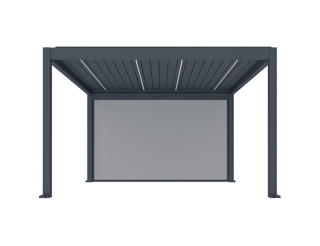 Caribbean & Atlantic Freestanding & Caspian Series Pergola Retractable Shade Blind 2.0, Size: 2.5m, Colour: Black