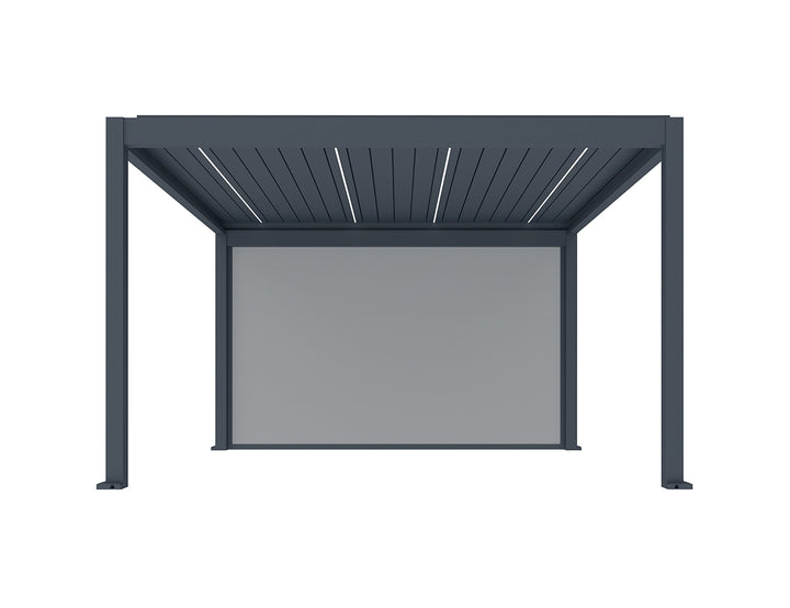 Caribbean & Atlantic Freestanding & Caspian Series Pergola Retractable Shade Blind 2.0, Size: 2.5m, Colour: Black