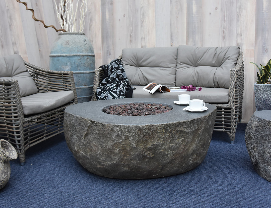 Boulder Outdoor Lpg Gas Fire Pit Table, ,