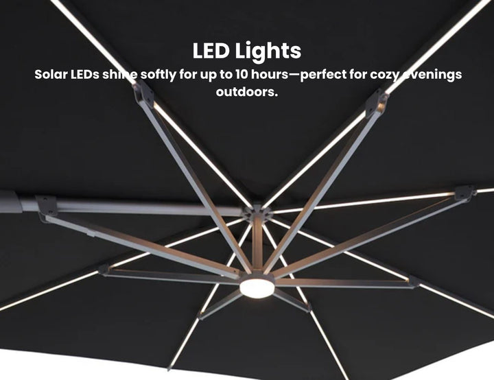 Alabaster 3m Round Cantilever Umbrella