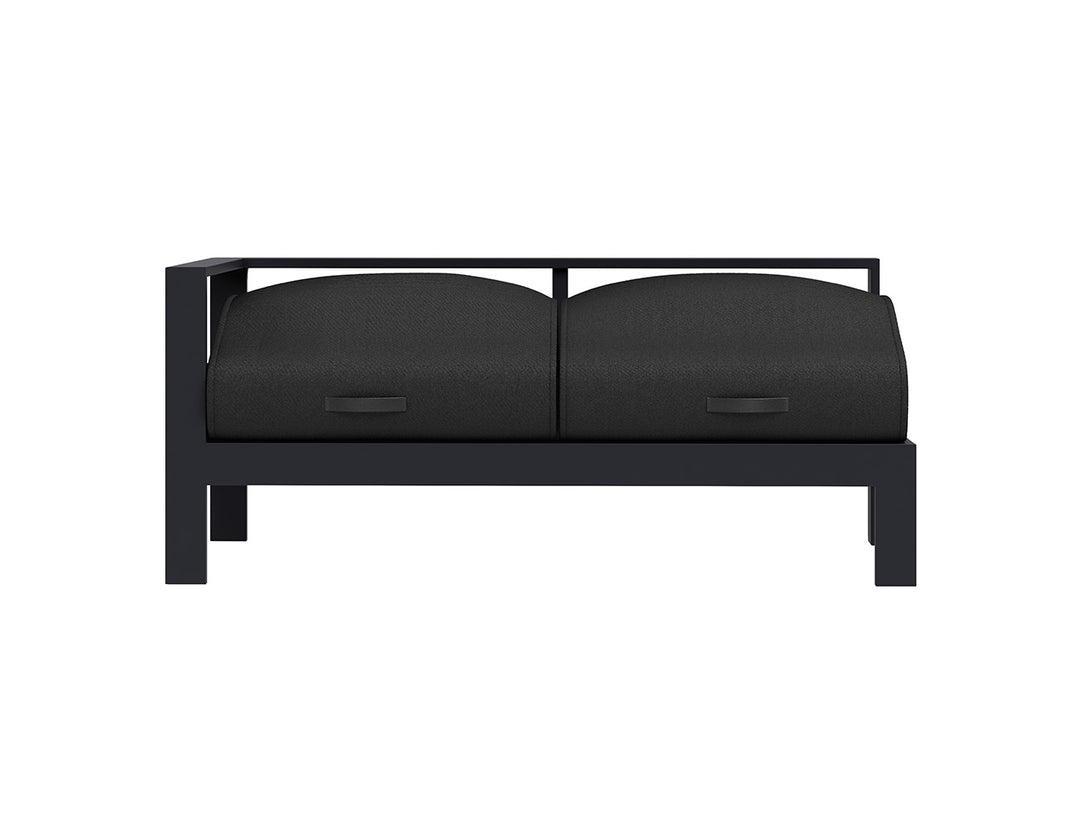 Sandpiper 2.0 Outdoor Sectional Right Arm Loveseat, Colour: Charcoal Grey,
