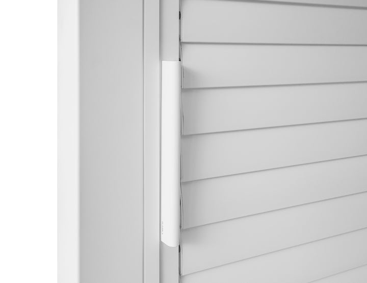 Tasman Freestanding Pergola Shutter Sliding Door, Size: 2.255m, Colour: White