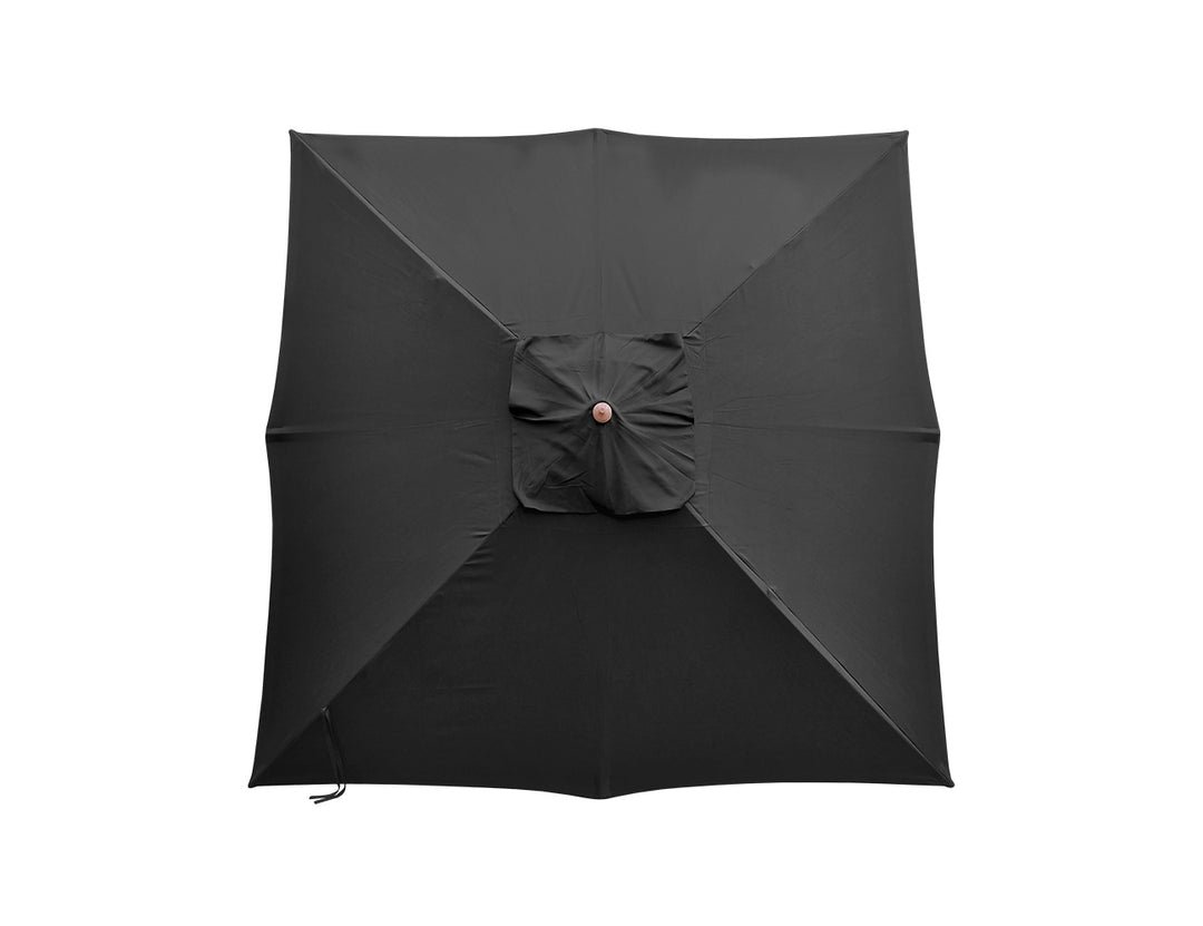 Nile 3.5m Sunbrella Square Market Umbrella, Colour: Black,