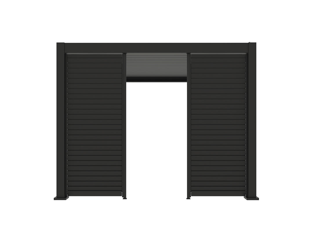 Caribbean Wall Mounted Pergola Shutter Wall, Size: 0.73m, Colour: Black