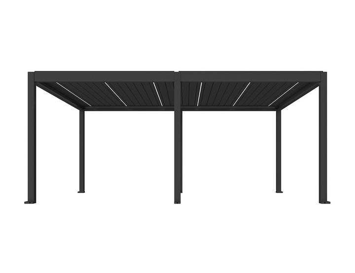 Caribbean Motorised Freestanding Louvre Roof Aluminium Pergola, Size: 5 x 4m, Colour: Black