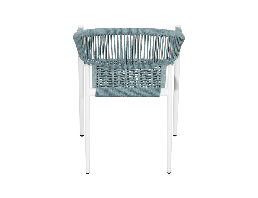 Magpie Aluminium And Rattan Dining Chair, Colour: White,