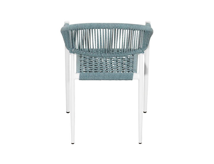 Magpie Aluminium And Rattan Dining Chair, Colour: White,
