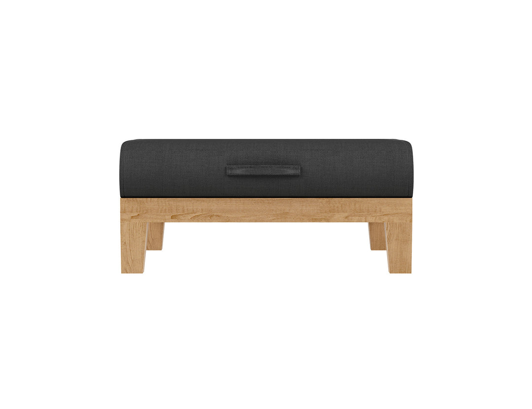 Newport Teak Outdoor Ottoman, ,