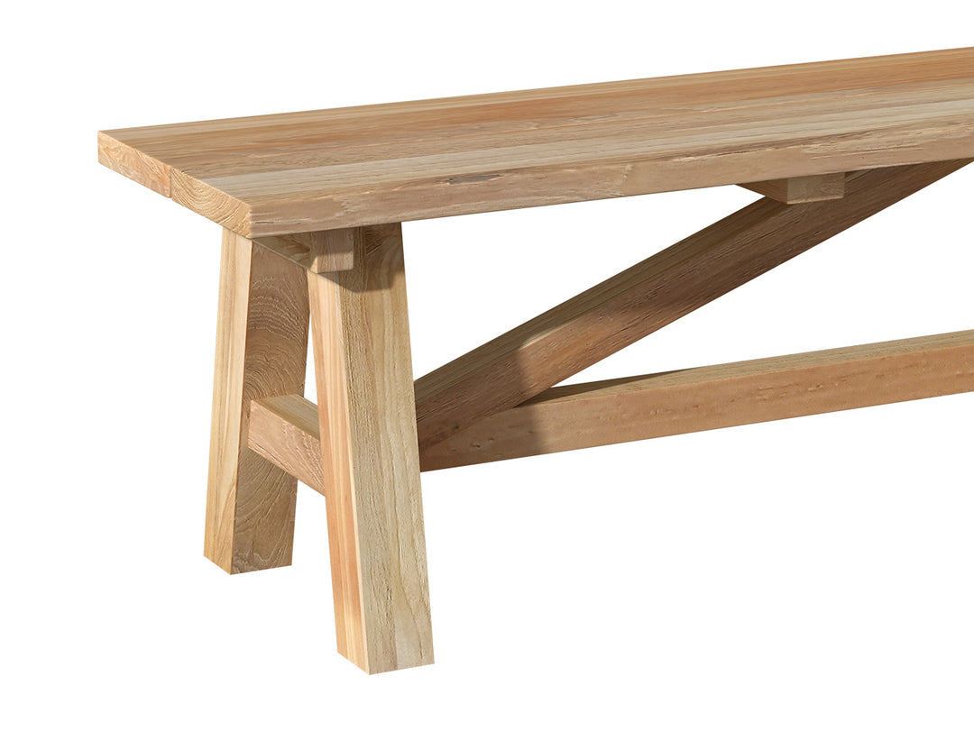 Titan Outdoor Teak Dining Bench Seat 290cm, ,