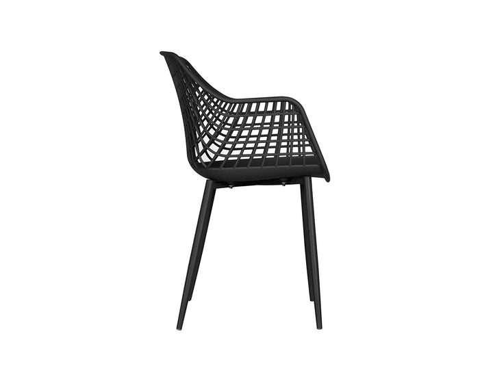 Ava Outdoor Dining Armchair, Colour: Black,