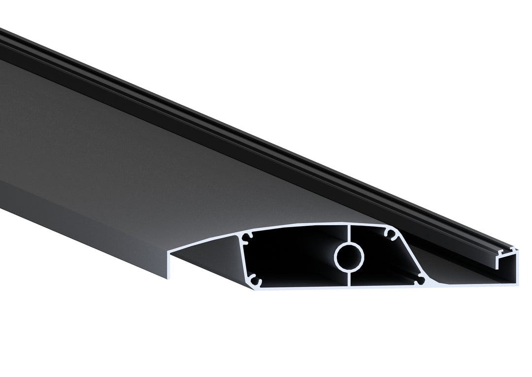 Baltic Motorised Wall Mounted Louvre Roof Aluminium Pergola, Size: 2 x 2m, Colour: Black