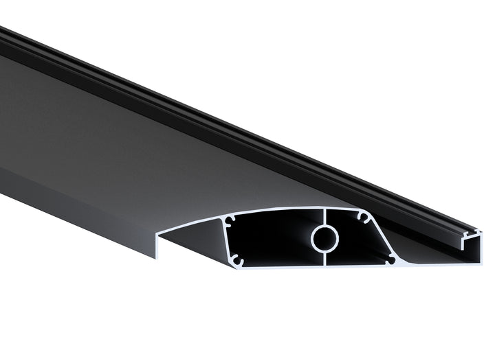 Baltic Motorised Wall Mounted Louvre Roof Aluminium Pergola, Size: 2 x 2m, Colour: Black