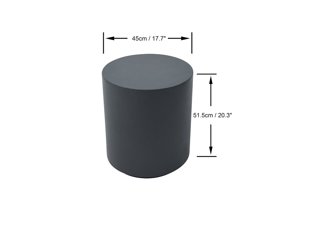 Rome Side Table Slate Black, Colour: Slate Black,
