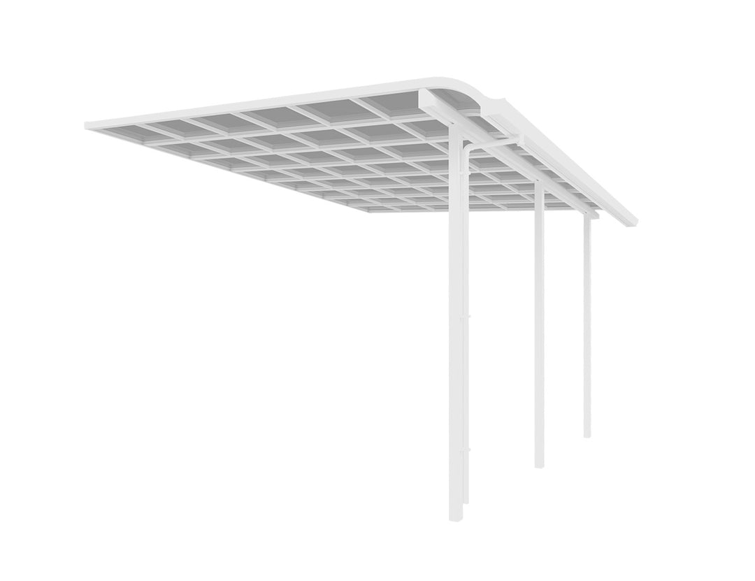 Country Premier Patio Cover, Size: 5 x 4m, Colour: White - Light Grey
