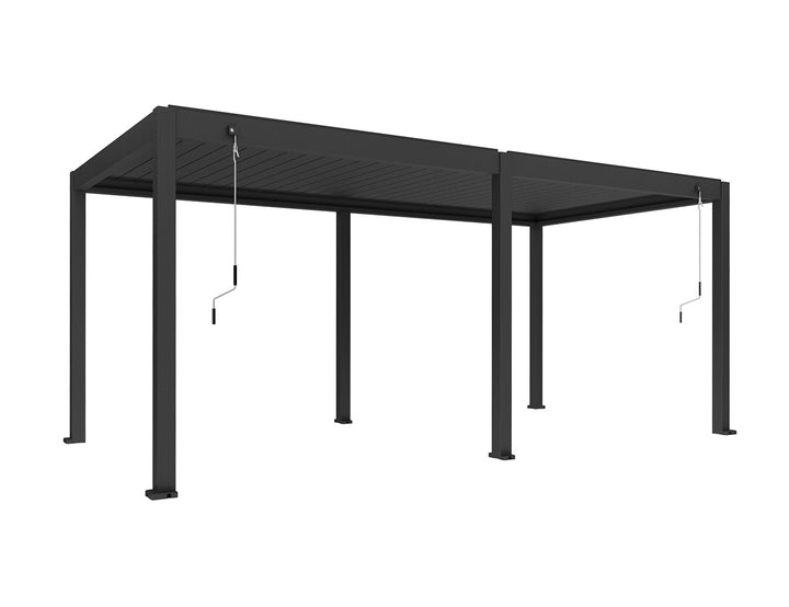 Atlantic Manual Freestanding Louvre Roof, Size: 5.9 x 3m, Colour: Black