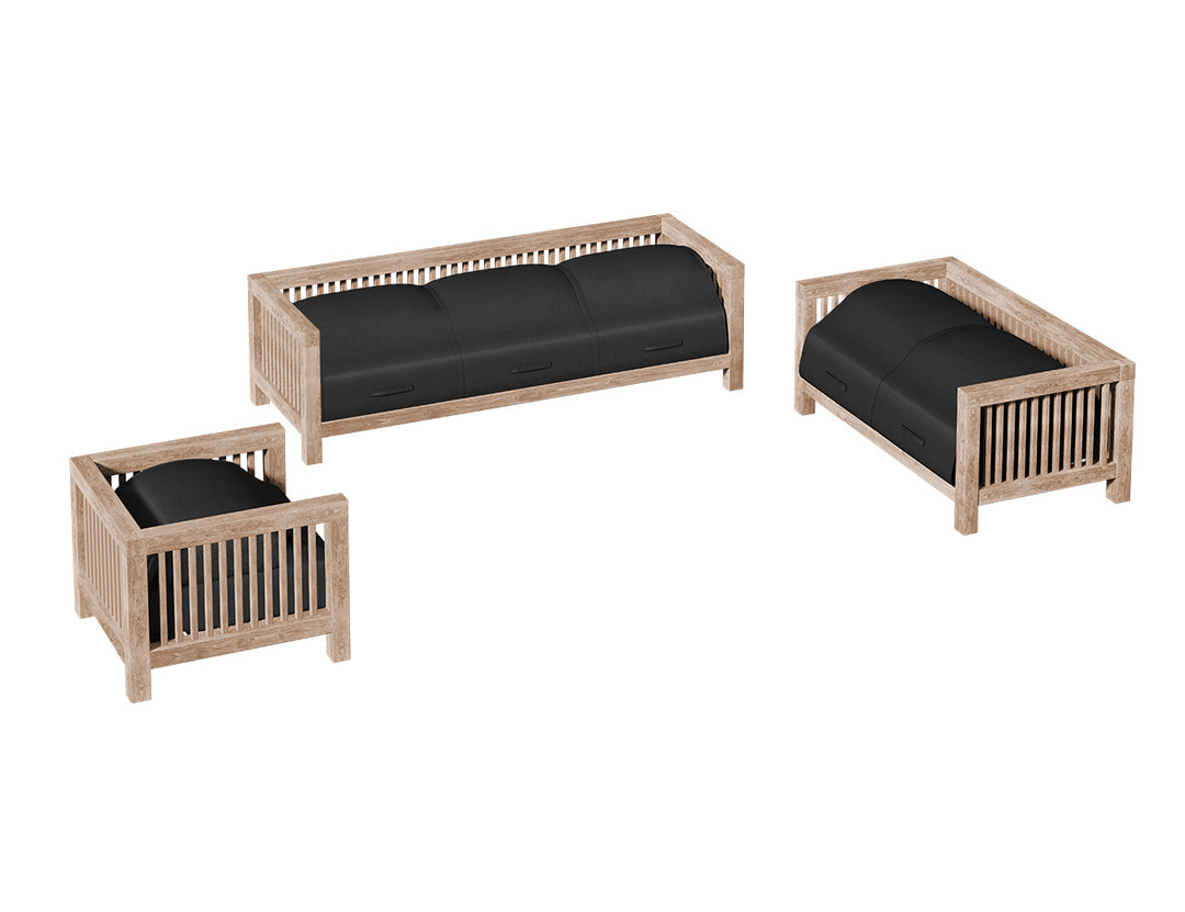 Cardrona Teak Three Seater Sofa, ,