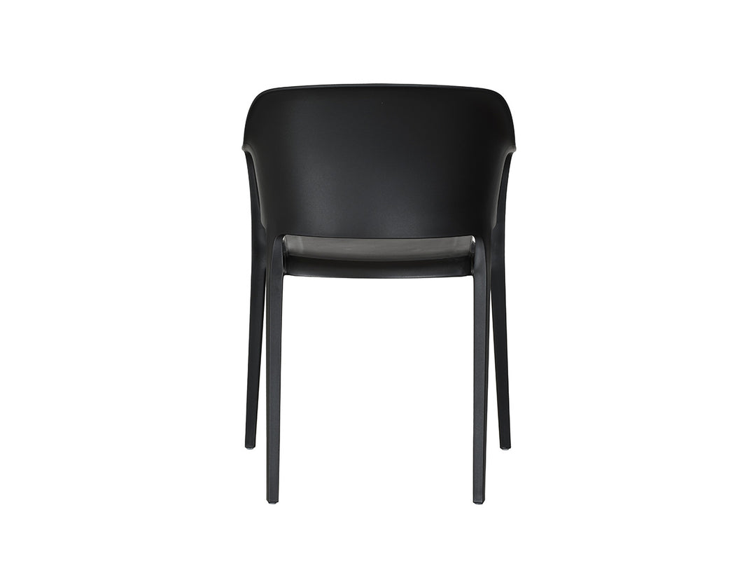 Anna Outdoor Patio Dining Armchair, Colour: Black,