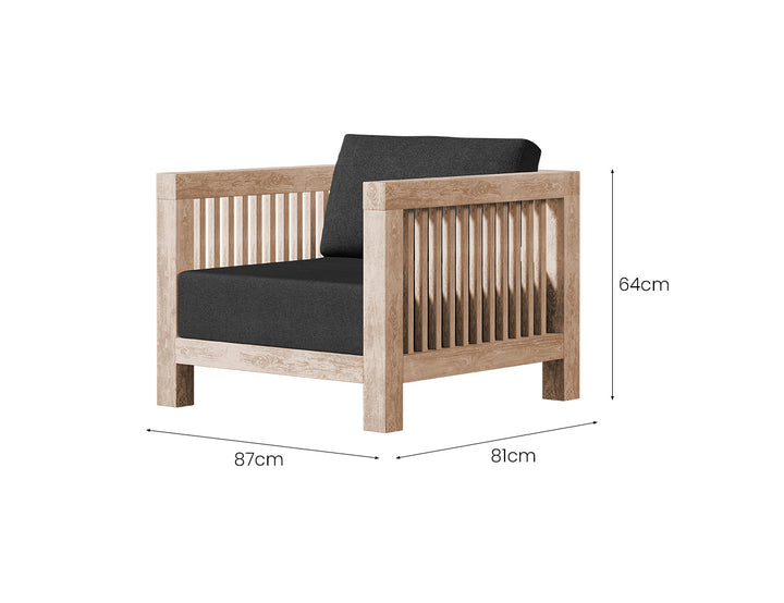 Cardrona Teak Club Chair, ,