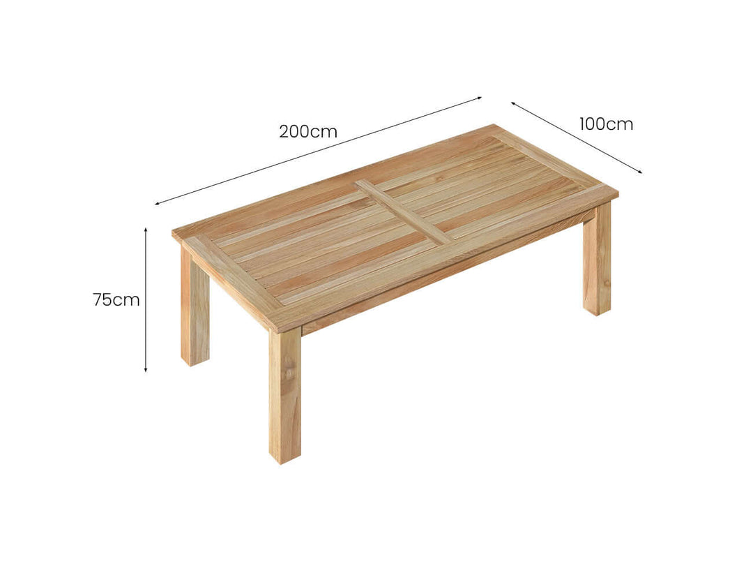 Harmony Outdoor Teak Dining Table 200x 100x 75cm, ,