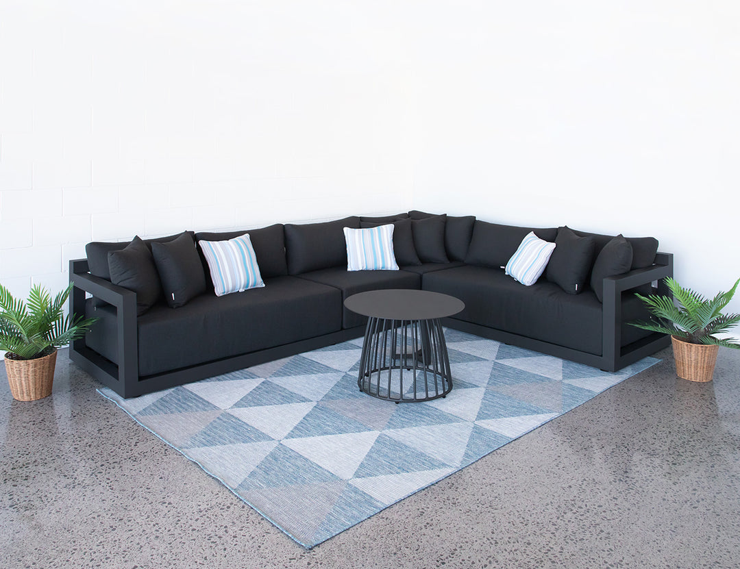 Ibis 2.0 Oversized Outdoor Right Sofa, Colour: Grey Frame / Grey Fabric,
