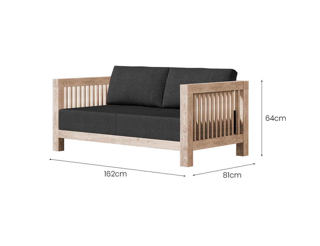 Cardrona Teak 2 Seater Sofa, ,