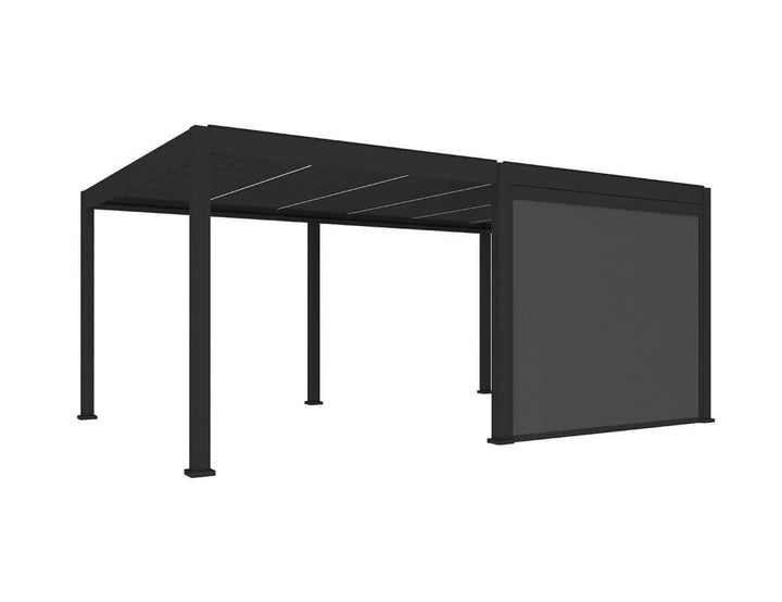 Baltic Freestanding Pergola Retractable Shade Blind 2.0, Size: 2.5m, Colour: Black