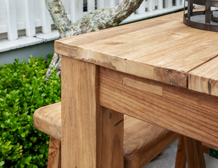 Teak Rectangular Counter Height Table, ,