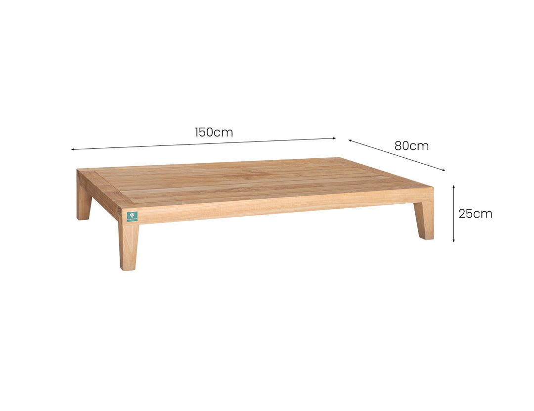 Malibu Teak Outdoor Coffee Table, ,