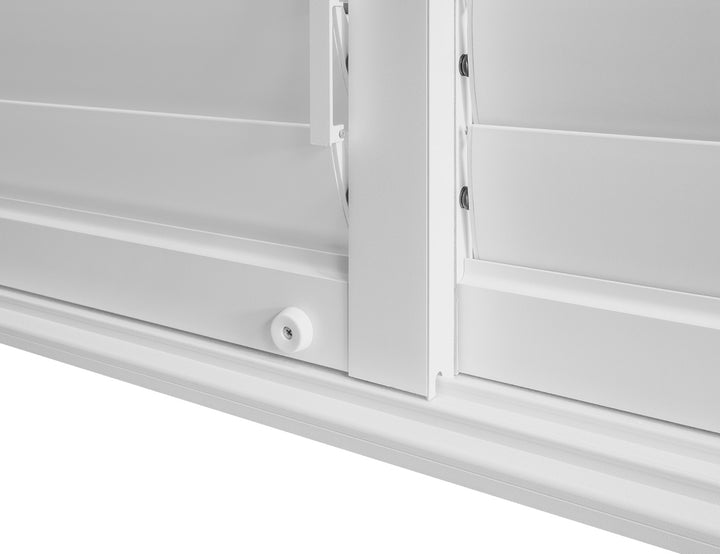 Baltic Freestanding Pergola Shutter Sliding Door, Size: 1.756m, Colour: White