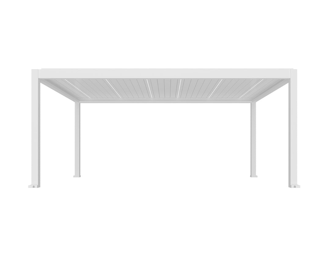 Tasman Motorised Freestanding Louvre Roof, Size: 5 x 3m, Colour: White