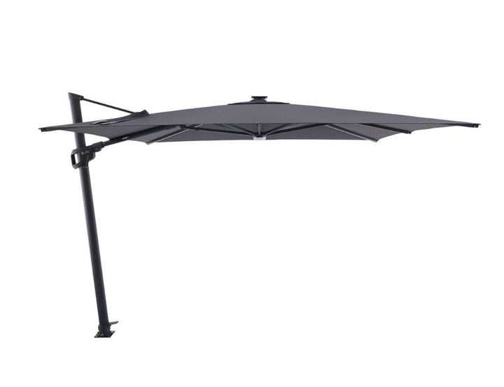 Alabaster 3m Square Cantilever Umbrella, Colour: Dark Grey,